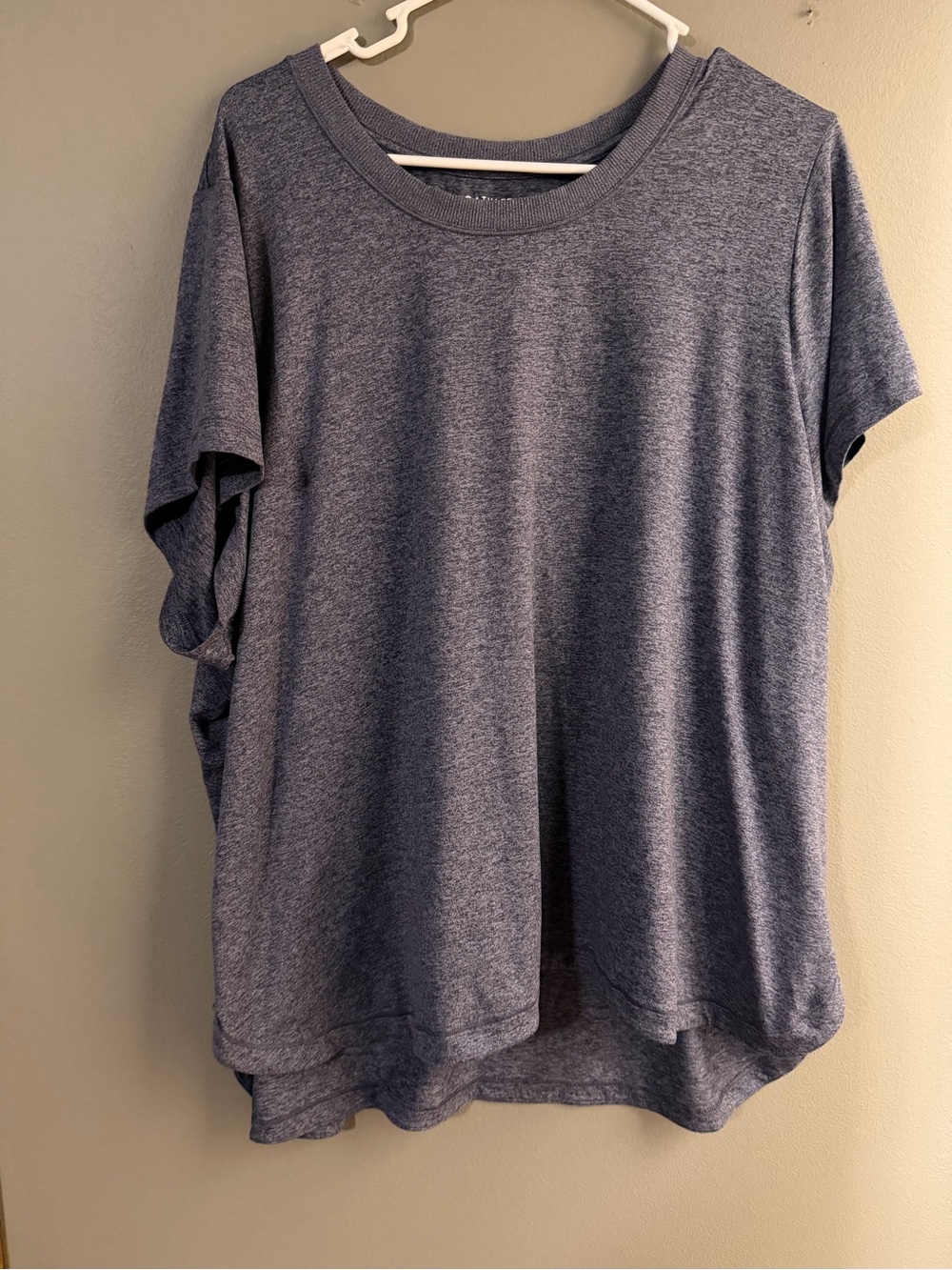 Athleta Women's Heathered Blue Short Sleeve Top